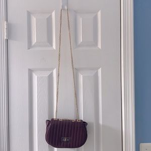 Purple/ Burgundy Shoulder Purse
